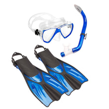 Load image into Gallery viewer, Los Cabos Mask, Snorkel And Fin Combo